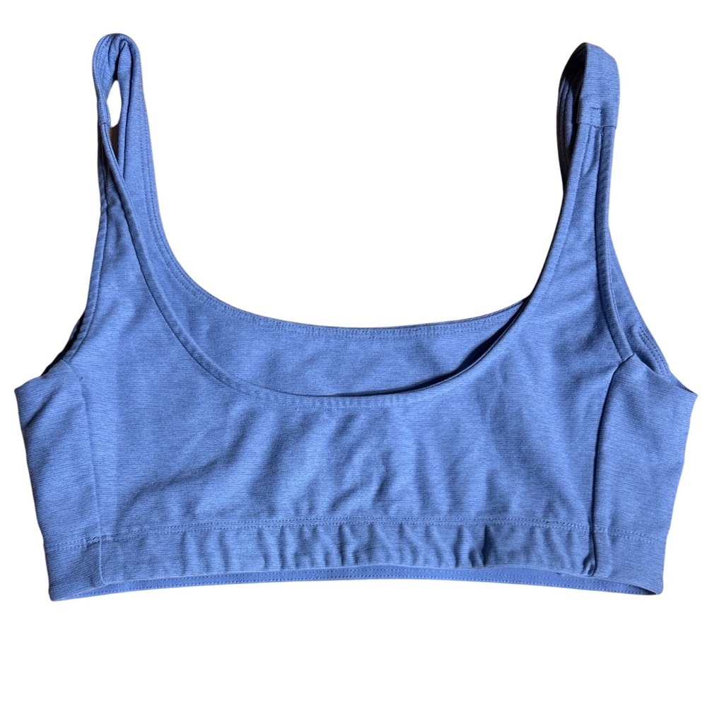 Outdoor Voices Double Time Scoop Neck Sports Bra Blue Size Small Retail: $58 EUC